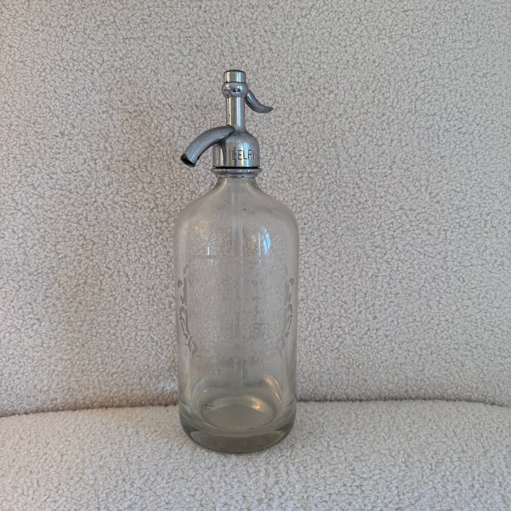 Vintage Poughkeepsie, NY Mineral Water Works Glass Seltzer Bottle